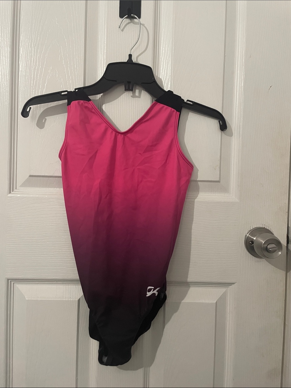 GK Pink to Black Ombre Women's Gymnastics Bodysuit